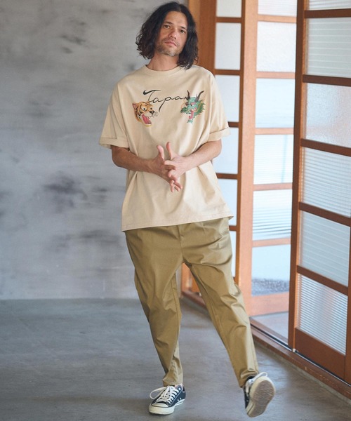 CAMBIO(カンビオ)の「mt8940- ビッグシルエットプリントTシャツ(Sukajan)(Tシャツ/カットソー・メンズ・ホワイト/グリーン/ベージュ・S/M/L/XL)」の12枚目の写真