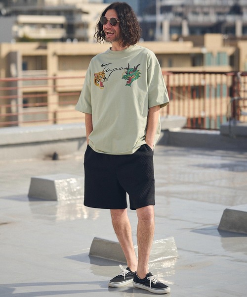 CAMBIO(カンビオ)の「mt8940- ビッグシルエットプリントTシャツ(Sukajan)(Tシャツ/カットソー・メンズ・ホワイト/グリーン/ベージュ・S/M/L/XL)」の17枚目の写真