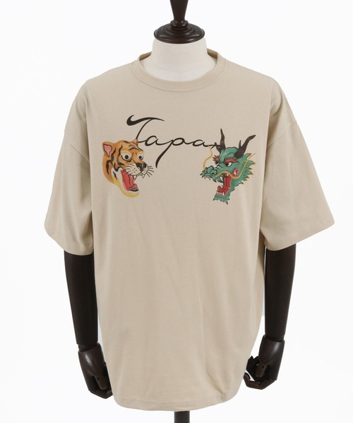 CAMBIO(カンビオ)の「mt8940- ビッグシルエットプリントTシャツ(Sukajan)(Tシャツ/カットソー・メンズ・ホワイト/グリーン/ベージュ・S/M/L/XL)」の19枚目の写真