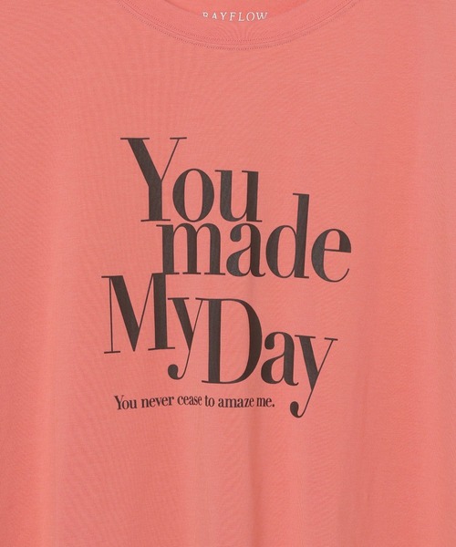 BAYFLOW（ベイフロー）の「アソートロゴプリントＴ（Tシャツ/カットソー・レディース・グレイッシュベージュ/ピンク/オフホワイト/ブラック・SMALL/MEDIUM/LARGE）」の14枚目の写真