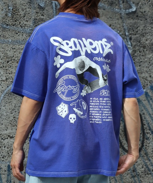 SEQUENZ(シークエンズ)の「【SEQUENZ/シークエンズ】SK8 KIDS FADE S/S TEE/ステッチ フェード 半袖Tシャツ(Tシャツ/カットソー・メンズ・ライトグレー/グリーン/ブルー/ブラック・S/M/L/XL)」の4枚目の写真