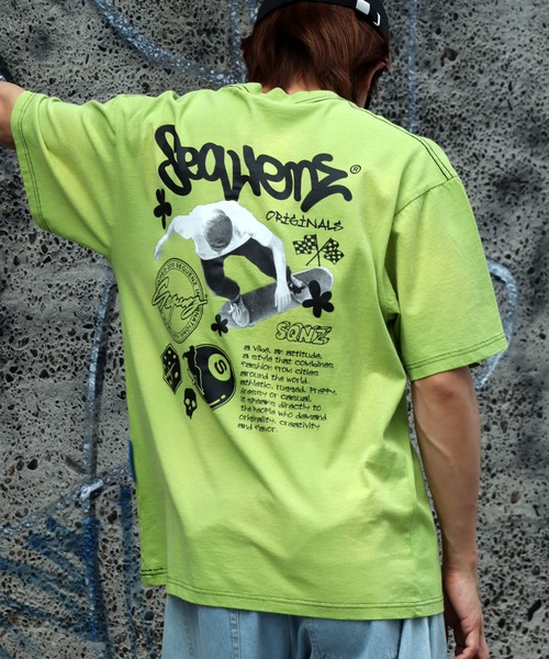 SEQUENZ(シークエンズ)の「【SEQUENZ/シークエンズ】SK8 KIDS FADE S/S TEE/ステッチ フェード 半袖Tシャツ(Tシャツ/カットソー・メンズ・ライトグレー/グリーン/ブルー/ブラック・S/M/L/XL)」の3枚目の写真