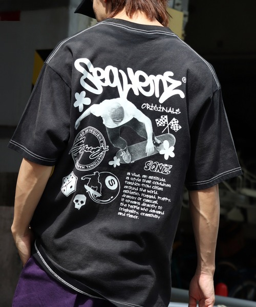 セール】【SEQUENZ/シークエンズ】SK8 KIDS FADE S/S TEE/ステッチ