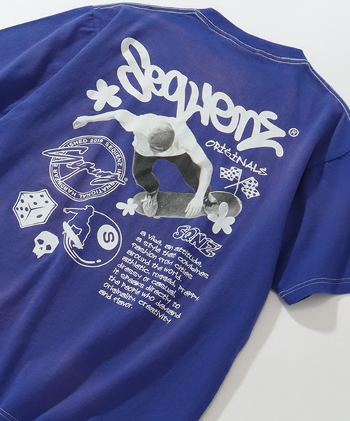 SEQUENZ(シークエンズ)の「【SEQUENZ/シークエンズ】SK8 KIDS FADE S/S TEE/ステッチ フェード 半袖Tシャツ(Tシャツ/カットソー・メンズ・ライトグレー/グリーン/ブルー/ブラック・S/M/L/XL)」の15枚目の写真