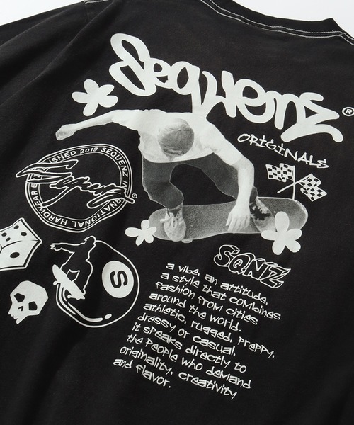 SEQUENZ(シークエンズ)の「【SEQUENZ/シークエンズ】SK8 KIDS FADE S/S TEE/ステッチ フェード 半袖Tシャツ(Tシャツ/カットソー・メンズ・ライトグレー/グリーン/ブルー/ブラック・S/M/L/XL)」の9枚目の写真