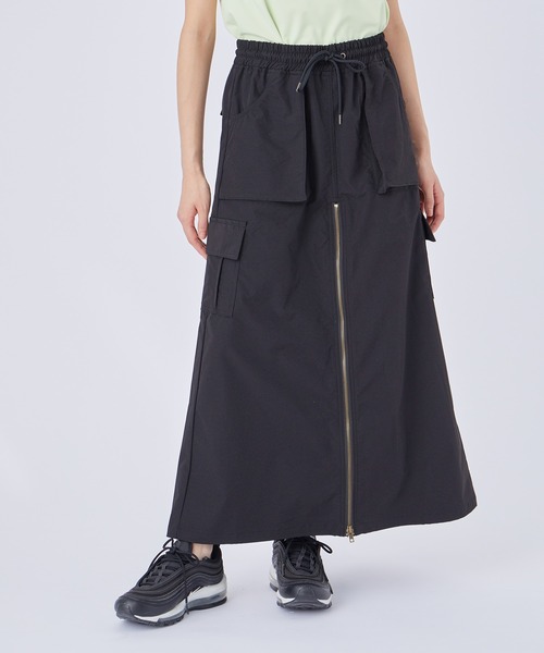 NERGY（ナージー）の「フロントZIPカーゴスカート（スカート・レディース・ブラック/カーキ・FREE）」の5枚目の写真