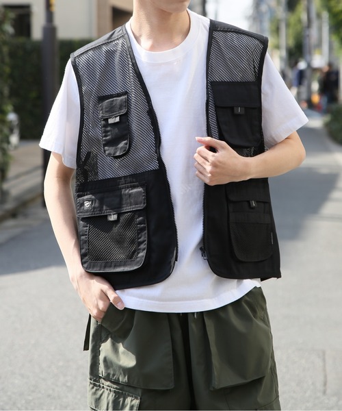 セール】【FORECAST】フィッシングベスト ミリタリーキャンプベスト