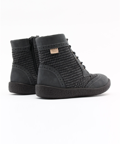 Rin clover(リンクローバー)の「Rin clover(リン クローバー)/素材コンビ編み上げショートブーツ(ブーツ・レディース・キャメル/グレー系その他/グレー/ライトグレー/ブルー・S/M/L/LL)」の8枚目の写真