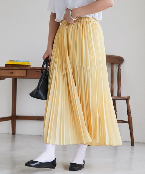 un dix cors（アンディコール）の「変形プリーツスカート（スカート・レディース・ピンク/ブラック/イエロー・FREE）」の4枚目の写真