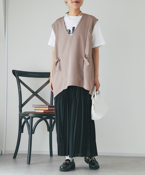 un dix cors（アンディコール）の「変形プリーツスカート（スカート・レディース・ピンク/ブラック/イエロー・FREE）」の6枚目の写真