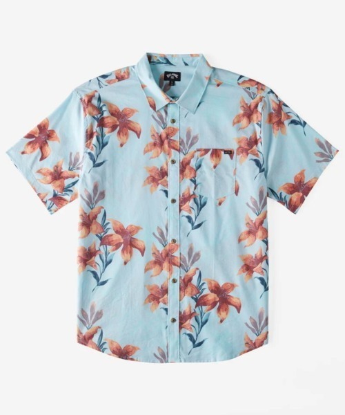 【セール】【直営店限定】BILLABONG キッズ SUNDAYS SS 半袖シャツ (S~XL) 【2024年春夏モデル】/ビラボンキッズボタニカル柄シャツ（シャツ/ブラウス）｜BILLABONG（ビラボン）