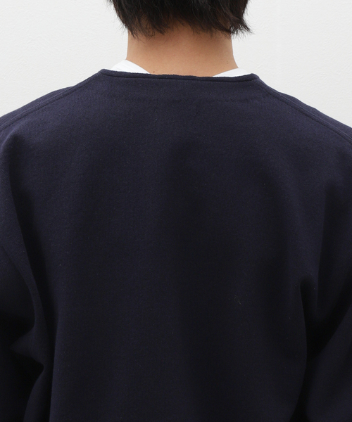 Yonetomi（ヨネトミ）の「米富繊維 / Yonetomi WAVE COTTON KNIT C/D（カーディガン/ボレロ・メンズ・チャコールグレー/ネイビー・4/3）」の6枚目の写真