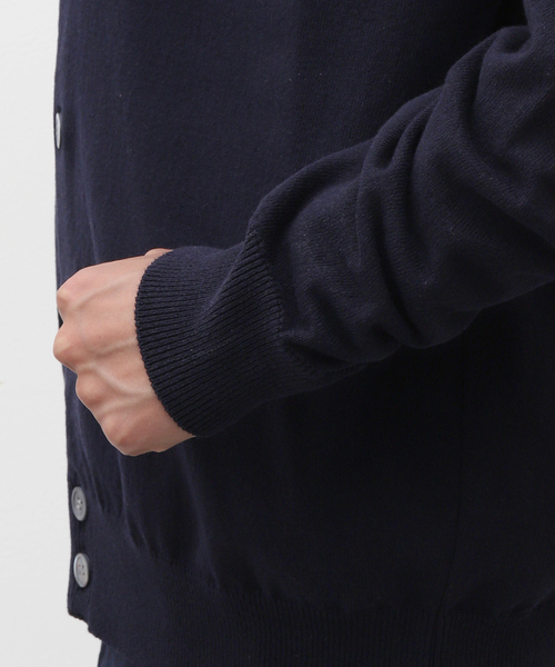 Yonetomi（ヨネトミ）の「米富繊維 / Yonetomi WAVE COTTON KNIT C/D（カーディガン/ボレロ・メンズ・チャコールグレー/ネイビー・4/3）」の8枚目の写真