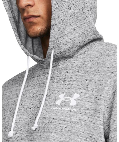 UNDER ARMOUR(アンダーアーマー)の「UAライバルテリー レフトチェスト ショートスリーブ フーディー(トレーニング/メンズ)(スウェット・メンズ・グレー・L/S/M/2XL/XL)」の3枚目の写真
