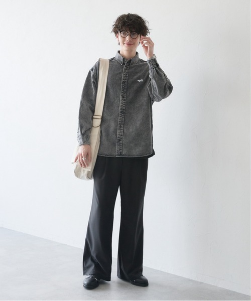 RAGEBLUE(レイジブルー)の「【THE FOX】ワンポイントワッペン/デニムルーズシャツ(シャツ/ブラウス・メンズ・グレー/ライトブルー・MEDIUM/LARGE)」の13枚目の写真
