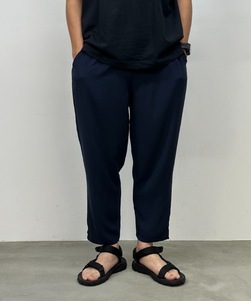 NAVY（ネイビー）の「接触冷感 レーヨンアンクルパンツ　イージーパンツ（その他パンツ・メンズ・ブラック/ブラック×ブルー/ブラック×グレー/ネイビー・M/L/XL）」の20枚目の写真