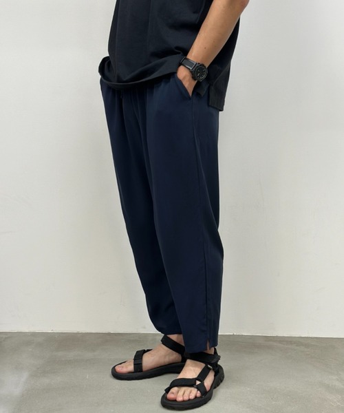 NAVY（ネイビー）の「接触冷感 レーヨンアンクルパンツ　イージーパンツ（その他パンツ・メンズ・ブラック/ブラック×ブルー/ブラック×グレー/ネイビー・M/L/XL）」の18枚目の写真