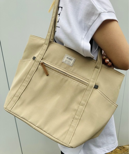 anello（アネロ）の「anello GRANDE / モッテ　トート / GHM0553（トートバッグ・レディース・ベージュ/ブルー/ブラック/グレー/ピンク・ONESIZE）」の3枚目の写真
