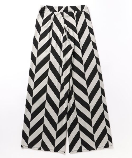 Settimissimo（セッティミッシモ）の「ITALYジオメトリック柄 ジャージー リラックスパンツ（その他パンツ・レディース・ベージュ/ブラック・FREE）」の3枚目の写真