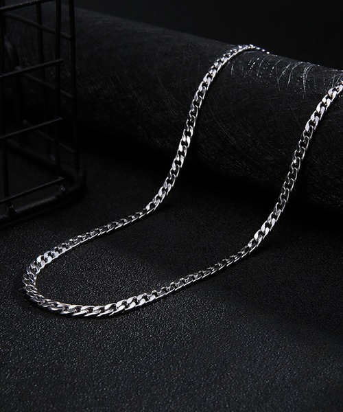DiamondHearts（ダイヤモンドハーツ）の「シンプルチェーンネックレス（ネックレス・メンズ・シルバー・FREE）」の2枚目の写真