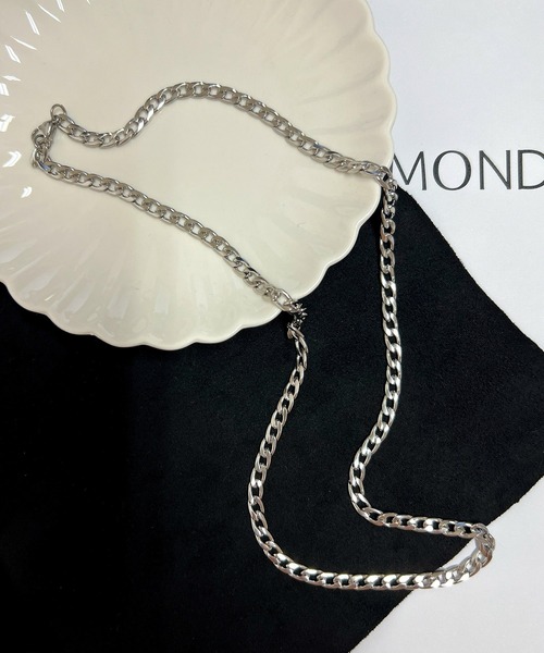 DiamondHearts（ダイヤモンドハーツ）の「シンプルチェーンネックレス（ネックレス・メンズ・シルバー・FREE）」の7枚目の写真
