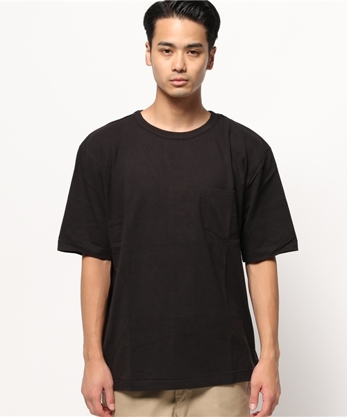 OUTLET(アウトレット)の「【Ciaopanic】リサイクル天竺BIGポケTee(Tシャツ/カットソー・メンズ・ネイビー/ブラック/ホワイト/グレー・LARGE/MEDIUM)」の5枚目の写真