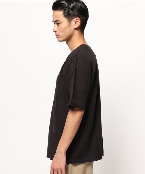 OUTLET(アウトレット)の「【Ciaopanic】リサイクル天竺BIGポケTee(Tシャツ/カットソー・メンズ・ネイビー/ブラック/ホワイト/グレー・LARGE/MEDIUM)」の6枚目の写真