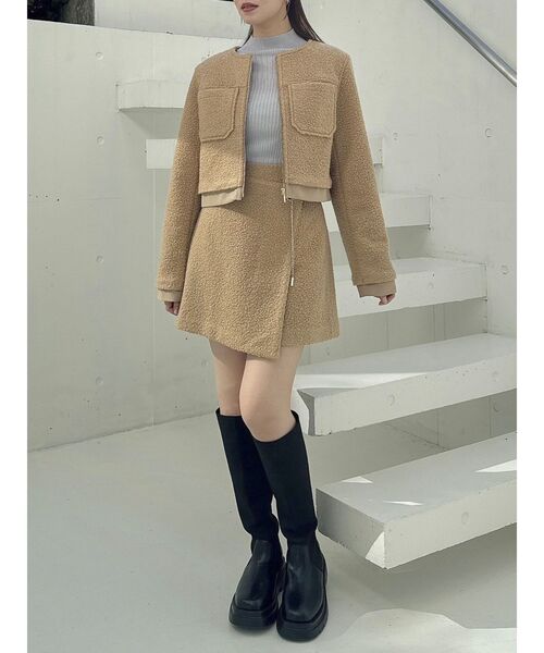 dazzlin(ダズリン)の「レディミニスカート(スカート・レディース・キャメル/その他1/オフホワイト/ベージュ・SMALL/MEDIUM)」の6枚目の写真