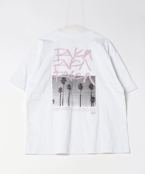 RVCA(ルーカ)の「RVCA/ルーカ 半袖Tee オーバーサイズ バックプリント ユニセックス BE04A-233(Tシャツ/カットソー・メンズ・ホワイト/パープル/ブラック・L/M/S)」の4枚目の写真