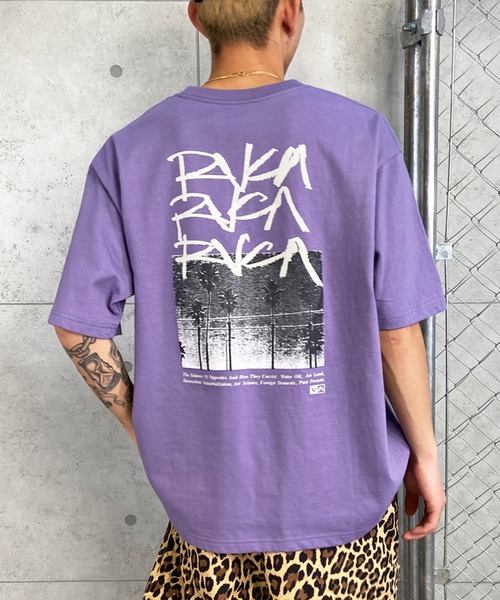 RVCA(ルーカ)の「RVCA/ルーカ 半袖Tee オーバーサイズ バックプリント ユニセックス BE04A-233(Tシャツ/カットソー・メンズ・ホワイト/パープル/ブラック・L/M/S)」の3枚目の写真