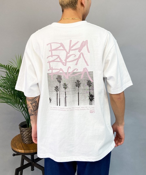 RVCA(ルーカ)の「RVCA/ルーカ 半袖Tee オーバーサイズ バックプリント ユニセックス BE04A-233(Tシャツ/カットソー・メンズ・ホワイト/パープル/ブラック・L/M/S)」の1枚目の写真