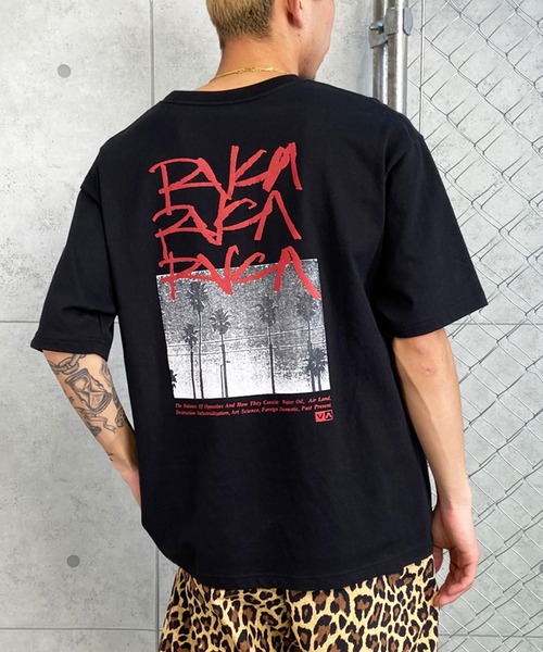 RVCA(ルーカ)の「RVCA/ルーカ 半袖Tee オーバーサイズ バックプリント ユニセックス BE04A-233(Tシャツ/カットソー・メンズ・ホワイト/パープル/ブラック・L/M/S)」の2枚目の写真