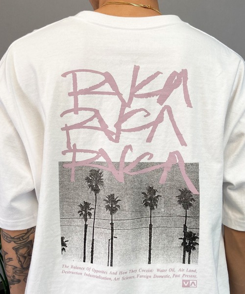 RVCA(ルーカ)の「RVCA/ルーカ 半袖Tee オーバーサイズ バックプリント ユニセックス BE04A-233(Tシャツ/カットソー・メンズ・ホワイト/パープル/ブラック・L/M/S)」の5枚目の写真