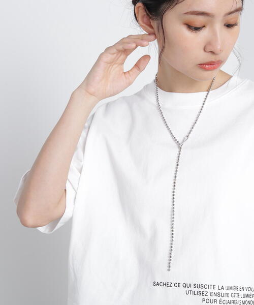 N.(N. Natural Beauty Basic)(エヌエヌナチュラルビューティーベーシック)の「ボールチェーンスライドネックレス(ネックレス・レディース・シルバー/ゴールド・FREE)」の8枚目の写真