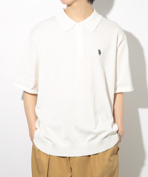 U.S. POLO ASSN.(ユーエスポロアッスン)の「【U.S. POLO ASSN.】ニットポロシャツ PLM42400/PLM42402(ポロシャツ・メンズ・ネイビー/ベージュ/ホワイト/ブラック/ネイビー系2・S/M/L/LL)」の6枚目の写真