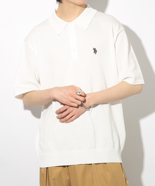 U.S. POLO ASSN.(ユーエスポロアッスン)の「【U.S. POLO ASSN.】ニットポロシャツ PLM42400/PLM42402(ポロシャツ・メンズ・ネイビー/ベージュ/ホワイト/ブラック/ネイビー系2・S/M/L/LL)」の7枚目の写真