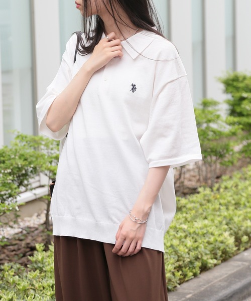 U.S. POLO ASSN.(ユーエスポロアッスン)の「【U.S. POLO ASSN.】ニットポロシャツ PLM42400/PLM42402(ポロシャツ・メンズ・ネイビー/ベージュ/ホワイト/ブラック/ネイビー系2・S/M/L/LL)」の12枚目の写真