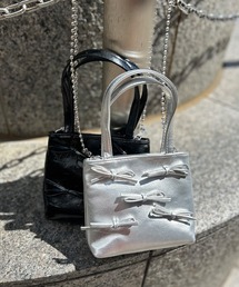 ISOOK | 【ISOOK / アイスー】リボンチェーンバッグ / 2wayバッグ リボンバッグ ミニバッグ ハンドバッグ ZOZOTOWN限定(ショルダーバッグ)