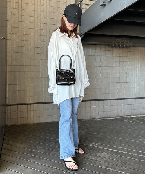ISOOK(アイスー)の「【ISOOK / アイスー】リボンチェーンバッグ / 2wayバッグ リボンバッグ ミニバッグ ハンドバッグ ZOZOTOWN限定(ショルダーバッグ・レディース・ブラック/シルバー・FREE)」の11枚目の写真