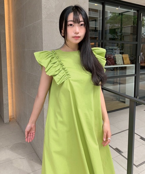 定価46,200円　グレースコンチネンタル　リネンタッチフリルスリーブワンピース trim_ofgrc_itemeefda50c8ecb11e