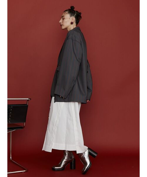 UN3D.(アンスリード)の「MULTI PINSTRIPE JK / マルチピンストライプジャケット(テーラードジャケット・レディース・グレー/ブラック・36/38)」の17枚目の写真