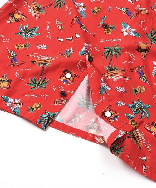 BREEZE（ブリーズ）の「【20周年】HY×BREEZE　HY総柄シャツ大人（シャツ/ブラウス・メンズ・レッド/ターコイズブルー・LARGE/MEDIUM）」の15枚目の写真