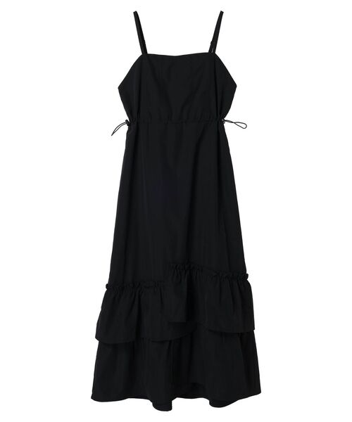 earth music&ecology(アースミュージックアンドエコロジー)の「ドロストティアードキャミワンピース(ワンピース・レディース・ブルー/ブラック/アイボリー・FREE)」の16枚目の写真