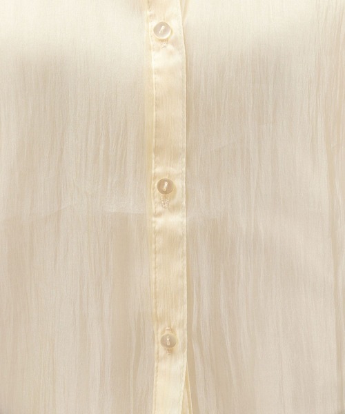 LAKOLE(ラコレ)の「袖シャーリングシアーシャツ / 129667(シャツ/ブラウス・レディース・ブラック/ブルー/オフホワイト/イエロー・SMALL/MEDIUM)」の14枚目の写真