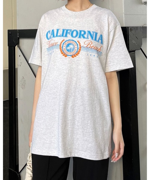 RGY(アールジーワイ)の「【RGY】CALIFORNIA Venice Beach デザインプリントTシャツ (CP)(Tシャツ/カットソー・レディース・ネイビー/ホワイト/オートミール・L/M)」の5枚目の写真