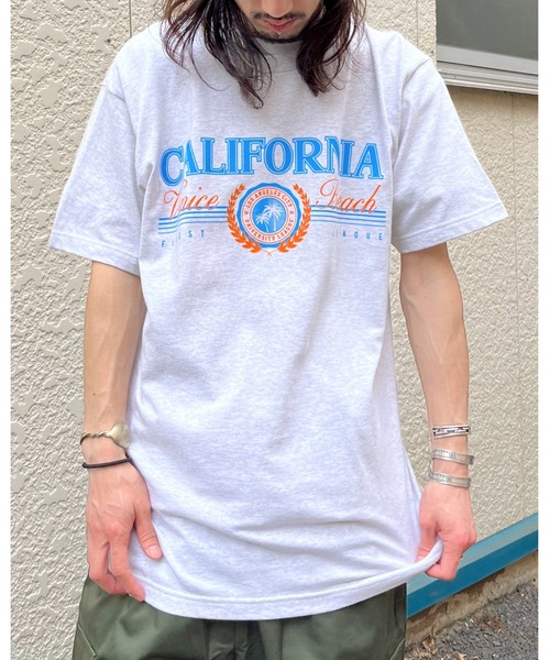 RGY(アールジーワイ)の「【RGY】CALIFORNIA Venice Beach デザインプリントTシャツ (CP)(Tシャツ/カットソー・レディース・ネイビー/ホワイト/オートミール・L/M)」の7枚目の写真