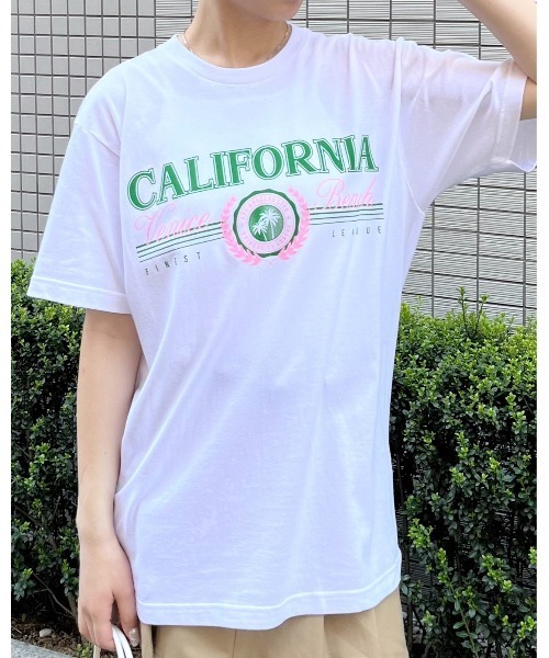 RGY(アールジーワイ)の「【RGY】CALIFORNIA Venice Beach デザインプリントTシャツ (CP)(Tシャツ/カットソー・レディース・ネイビー/ホワイト/オートミール・L/M)」の10枚目の写真