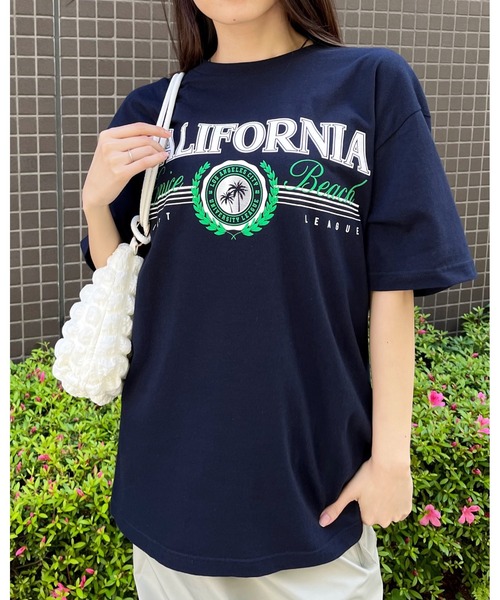 RGY(アールジーワイ)の「【RGY】CALIFORNIA Venice Beach デザインプリントTシャツ (CP)(Tシャツ/カットソー・レディース・ネイビー/ホワイト/オートミール・L/M)」の21枚目の写真
