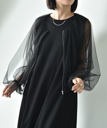 actuel | 【ａｃｔｕｅｌ】チュールＺＩＰブルゾン(ブルゾン)