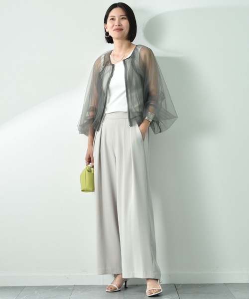 actuel（アクチュエル）の「【ａｃｔｕｅｌ】チュールＺＩＰブルゾン（ブルゾン・レディース・グレー/ブラック・FREE）」の14枚目の写真